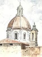 Firenze '96 Dome Watercolor Painting