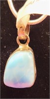 LARIMAR  Silver PENDANT  & 16" Silver Chain