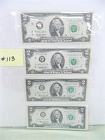 (6) $2 Fed Res Notes, (2)1976, (2)1995, (2)2003