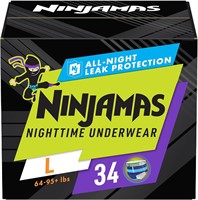 Pampers Ninjamas Boys L (64-125 lbs)  34 Ct
