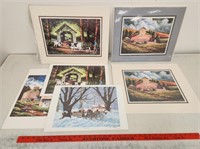 Folk Art Prints by Dana Mitteer all signed and