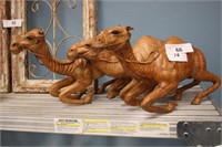 SET OF 3 LEATHER CAMELS