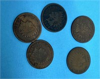 1903, 1904, 1905, 1906 &1907 Indian Head Cents