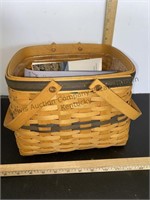 Longaberger basket filled with assorted greeting