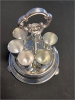 Victorian Egg Cup Holder and 6 Egg Cups