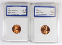 (2) 1982 LINCOLN CENTS