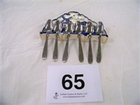 Unmarked Dutch windmill wall spoon rack with 6
