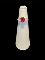 1.50ctw Colombian Ruby Diamond 14k Gold Ring