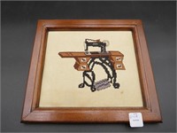 Framed Sewing Machine Crossstich