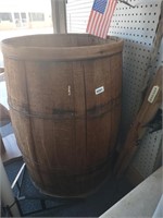 30" Antique Wood Barrel