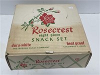 Rosecrest 8-piece Snack Set. Federal Dura-White