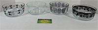 4 New Age Pyrex Halloween Pattern storage dishes