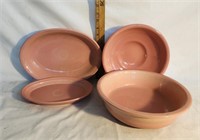 Fiestaware Rose Serving Platters & Bowls