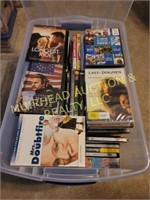 (1) TOTE OF DVDS MANY UNOPENED