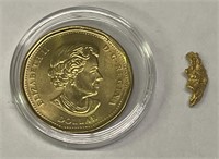 Alaska Gold Rush Nugget w/ Coin