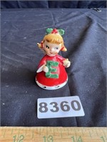 Antique Napco Christmas Girl Bell