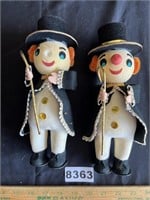 Antique Japanese Clown Figurines