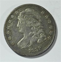 1835 CAPPED BUST DIME F