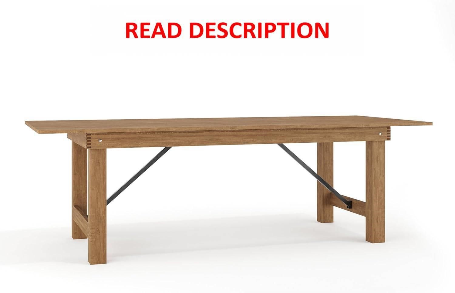 Flash Furniture Rustic 8' x 40 Pine Folding Table