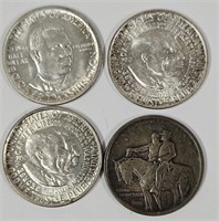 4 U.S. Old Series Commem. Silver Half Dollars