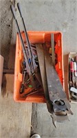 Box of assorted tools