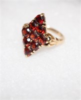 10kt Gold Cluster Stone Ring