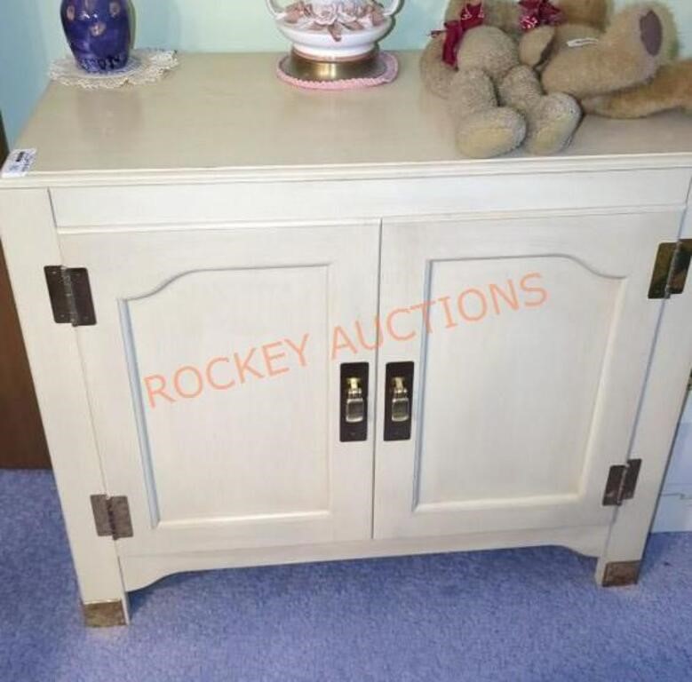 vintage wooden storage cabinet