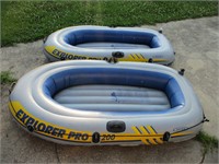 Lot of 2 Inflatable Explorer Pro Rafts