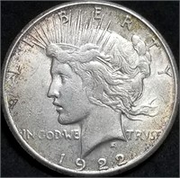1922-S Peace Silver Dollar from Set