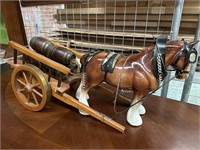 Vintage Ceramic Horse and Cart - L560mm