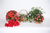 Wicker Baskets & Faux Floral