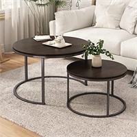 31.5'' Round Modern Stacking Coffee Table Set