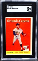 Graded 1958 Topps Orlando Cepeda card