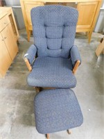 Very Nice Glider Rocker And Ottoman