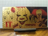 24k gold-plated banknote pennywise it