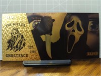 24k gold-plated banknote scream ghostface