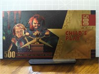 24k gold-plated banknote child's Play Chucky