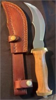 New 11” Pirate Dagger Wood Handle With Sheath