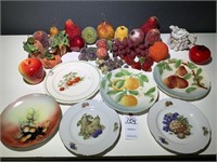 VTG Fruit Pieces - Plates, Hazel Atlas Jam Jar,