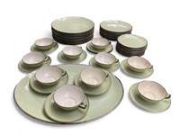 Franciscan China Jasper Green Dinnerware Set.