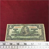 1937 Canada $1 Banknote Paper Money Bill