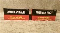 2 boxes-9 mm Luger Pistol Cartridges