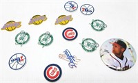 Vtg Baseball & Basketball Fridge Magnets