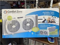 Comfort zone, portable, twin window fan