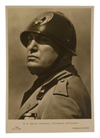 Original Mussolini Postcard
