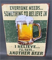 Another Beer Metal Sign