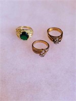 Goldtone Rings 7, 7.25