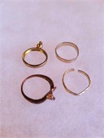 Goldtone Rings 7, 7.25