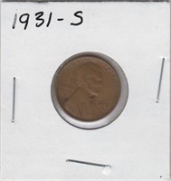 US Coins Lincoln Cent 1931-S