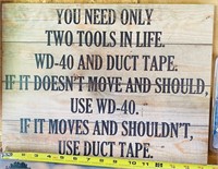 20” WD40 Wooden Sign